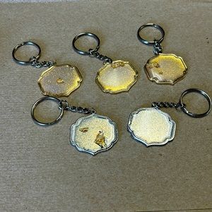 Gold and silver resin pendants